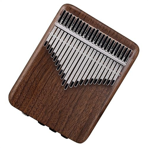 Vollfurnier-Massivholz-elektrisches Kalimba-Klavier Mit 17/21 Tasten Und Integriertem Tonabnehmer-EQ-Kalimba-Instrument Kalimba Musikinstrument (Color : 21 key-02)