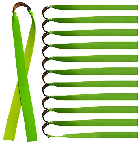 Runzkzy 10 StüCk Steinschleuder Gummi Zwille Gummi Slingshot Schleuder Gummi (1.0mm-grün)