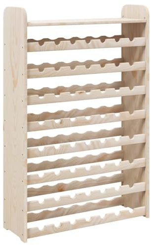 vidaXL Weinregal mit Oberplatte 72,5x25x111,5 cm Massivholz Kiefer