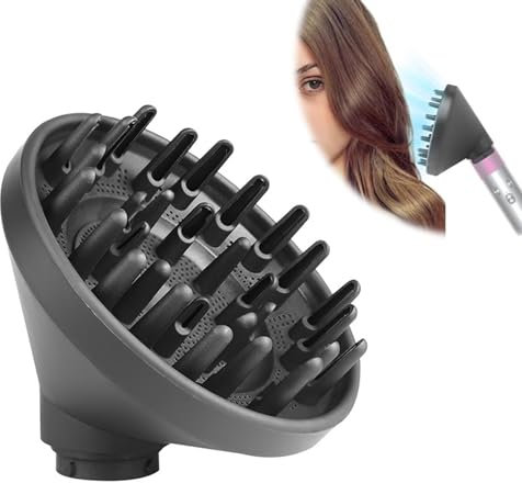 DAJASD Upgraded Diffuser Attachment for Dyson Airwarp HS01 HS03 HS05, Converting for Dyson Airwrap Styler to Hair Dryer, Hair Diffuser Nozzle Attachment for Dyson for Airwrap - Black