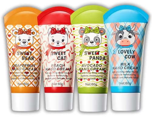 4Pack Hand Cream Gift Set - Natural Plant Hand Cream - Hand Cream for Very Dry Hands - Tender & Smooth Hand Care Gift Sets - Mothers Day Gifts for Mum - Mothers Day Hamper Gift Set for Mum
