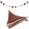 Uorbmaio Wimpelkette, Wimpelkette, Flaggen, Beige und Kaffee, Girlande, Dreiecksbanner, Stoff für Boho, Babyparty, Hochzeit, Party, Dekoration, Kinderzimmer, Spielzimmer, Dekor (Beige Kaffee)