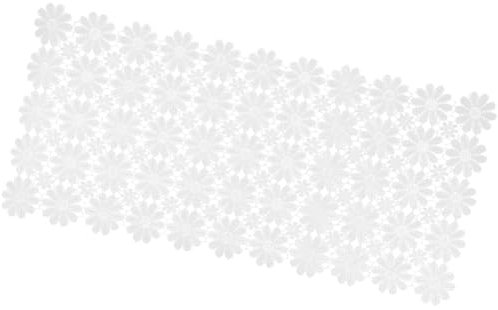 GORGECRAFT Tischläufer Mit Weißen Blumen Tischläufer Aus Spitze 90x40cm Gehäkelte Tischdeckchen Mit Blumenmuster Kommode Dekorative Tafelaufsätze Für Esstische Hochzeiten Geburtstage Weihnachtsdekor