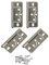 sourcing map 4Pcs 3x1.4 Inch Door Hinges Non-Mortise No Noise Bifold Door Hinges Plating for Cabinet Furniture Window Wardrobe with Screw, Antiqued Bronze