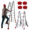 BTF Premium Escalera Telescópica hasta 16 Peldaños | Escaleras Plegables Aluminio | Escalera Extensible 5 Metros y 150kg | Multiposición Ladder | Escada Certificación EN131