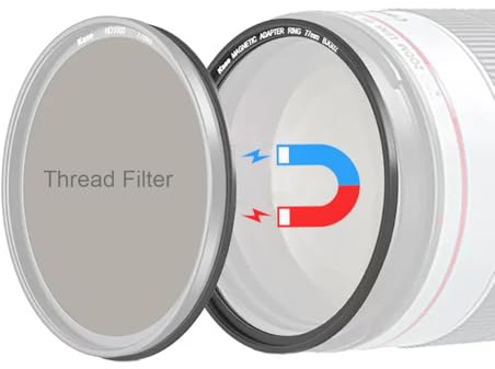 Kase 52 mm magnetisches Objektiv- und Filteradapterring-Set – Konvertiert 52 mm Schraubgewindefilter in magnetische, ultradünne und Aluminiumlegierung