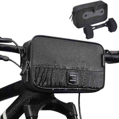 GXCROR Lenkertasche Fahrrad, 2.4L Fahrradtasche Lenker für Rennrad Mountainbike E-Bike Radfahren Reisen