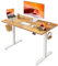 FEZIBO Schreibtisch Höhenverstellbar Elektrisch, 100 x 60 cm Steh-Sitz Tisch, Verstellbarer Stehpult mit Memory-Steuerung, Ergonomischer Computertisch Homeoffice, Hellbraun