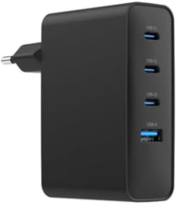 DEESOOCO Cargador USB C, 100 W, 4 puertos, cargador rápido con USB C, adaptador de alimentación PD 3.0, fuente de alimentación USB para MacBook Pro/Air, iPhone 16 Pro Max/16/15, iPads, Galaxy S24