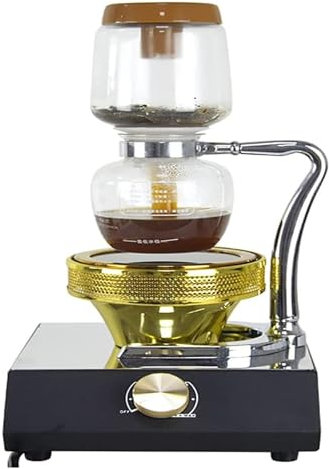 KEuLen Cafetera Sifón, Sifón Cafetera, Cafetera de sifón de Vidrio al vacío de Estilo japonés, 3 Tazas, for café o té.