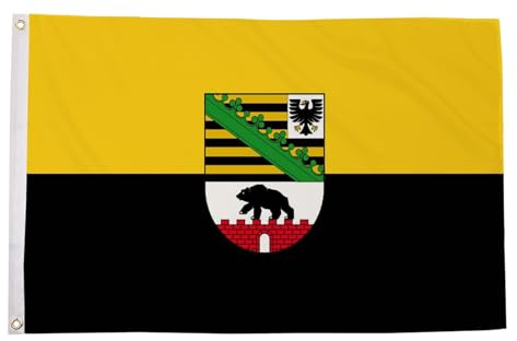 Sachsen-Anhalt Flagge Fahne 90cm x 150cm | Flagge für Fahnenmast Schrebergarten Haus Deko alle Anlässe