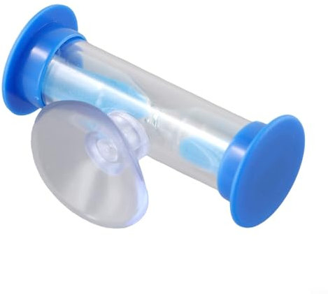 Temporizador de ducha simplificado de ahorro de agua de 3 minutos con ventosa y diseño de arena azul