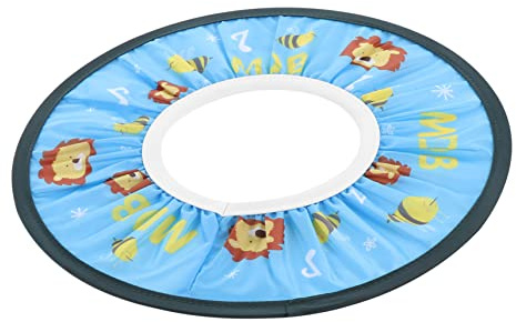 Milisten Adjustable Baby Shower Hat Waterproof Ear Protection Cap Cartoon Print Soft Bathing Hair Washing Shield for Newborns Toddlers