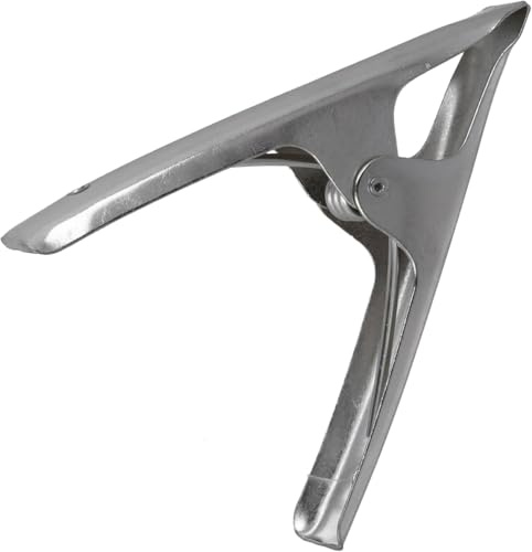 Dunnet Tools CL117 Lot de 6 pinces à ressort pour étal de marché en métal robuste de 15,2 cm pour tonnelle, bâche, tissu, serre, nappe d'extérieur | Forte adhérence pour le bricolage et les travaux