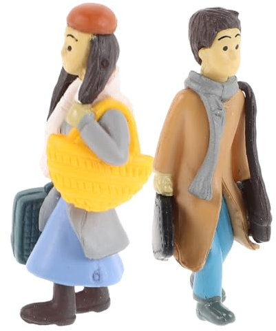 Cabilock Kreative Paar Skulptur aus Robustem Kunststoff Romantisches Mikrolandschaftszubehör für Hochzeiten Valentinstag und Heimdekoration Bezauberndes Desktop Ornament