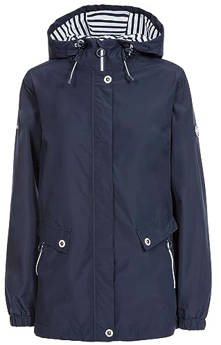 Trespass Womens Waterproof Jacket With Hood Flourish Navy in Size - L