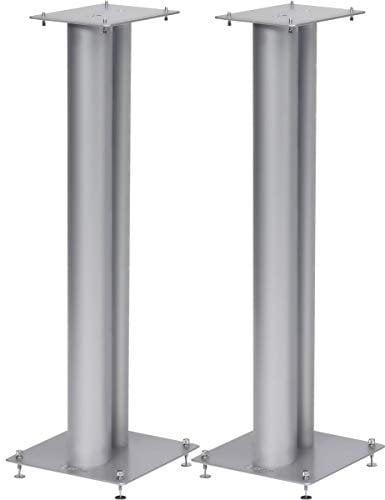 Norstone Lautsprecherständer Stylum, stabil aus Metall, bis 50kg belastbar, Paarpreis (Stylum 3 (80cm), Silber (matt))