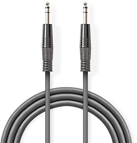 NEDIS Audiokabel, kompensiert, 6,35 mm, Stecker: 6,35 mm, Ma.