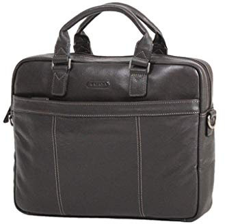 Katana Laptop-Ständer, Rindsleder, genarbt 69357, schokoladenbraun, Einheitsgröße