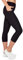 VS Sport-Leggins 3/4 mit 3 Seitentaschen für Handy, Schlüssel, Kreditkarte und Co. Fitness Sport Tights Schwarz Muster Yoga Hose Sporthose Jogging High Waist. Black-XXL