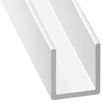JARDIN202 - Perfil de Aluminio Blanco en U - x3 unds - 2'10m