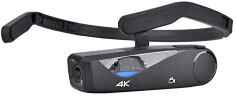 VBESTLIFE 4K/25fps Kopf Wear Camcorder, 400 W CMOS WiFi Kopf Wear Digitalvideokamera mit 2,4 G Fernbedienung Eingebautes Mikrofon Maximale Unterstützung 128 GB -Karte