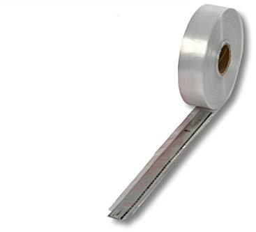 1 rouleau de 100 mm de large x 500 m de long - Film de protection pour tuyau d’emballage - Tuyau d’emballage en plastique - Transparent - Pour usage alimentaire