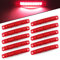 10pcs Lumière Latérale 9SMD 12-24V Feux Latéraux Super Lumineux LED Pour Latéral Feux de Position Du Camion de Conduite Automatique Lumière Avant Feux Arrière de Remorque Moto(rouge)