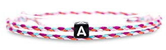 Made by Nami Boho Surfer-Armband Personalisiert mit Buchstabe - Damen Herren Mädchen Pärchen-Armband individualisiert - beste Freundin Freundschaftsarmband Geschenk - Wasserfest & Verstellbar (Pink)