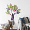 bunte Märchen Baum des Lebens Wandtattoo Kinderzimmer 84x100cm Wandsticker Küche selbstklebend florale Boho Deko Aufkleber