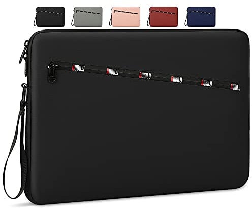 NUBILY 14 Inch Laptop Sleeve Case Waterproof Laptop Cover Bag Shock-resistant Protective Notebook Carrying Case with Accessory Pocket for Ultrabook Tablet Black
