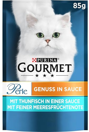 Gourmet PURINA GOURMET Perle Genuss in Sauce Katzenfutter nass, mit Thunfisch, 26er Pack (26 x 85g)