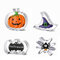 Moldes Galletas Halloween 4PCS, Molde Galletas Acero Inoxidable, Cortadores Galletas Halloween, Cookie Cutter - Calabaza, Murciélago, Bruja Sombrero, Spider