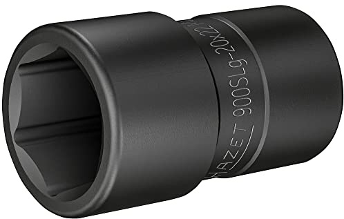 HAZET Steckschlüsseleinsatz FORD Radverschraubung 900SLG-20X22 ∙ Vierkant12,5 mm (1/2 Zoll) ∙ Außen-Sechskant-Tractionsprofil ∙ 20 x 22 mm