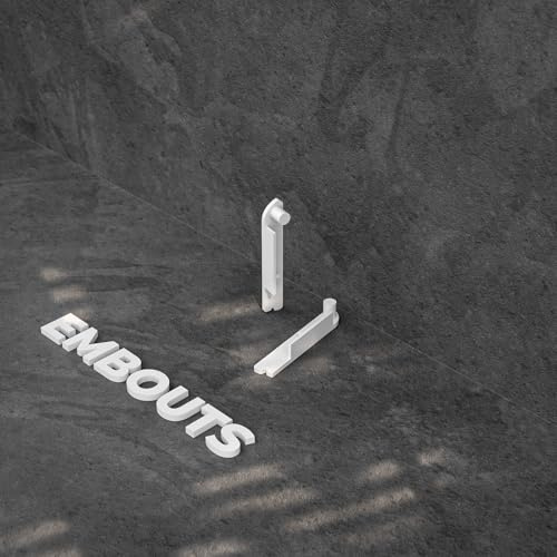 Paire d'embouts pour plinthes passe-câbles PVC 80mm - Blanc