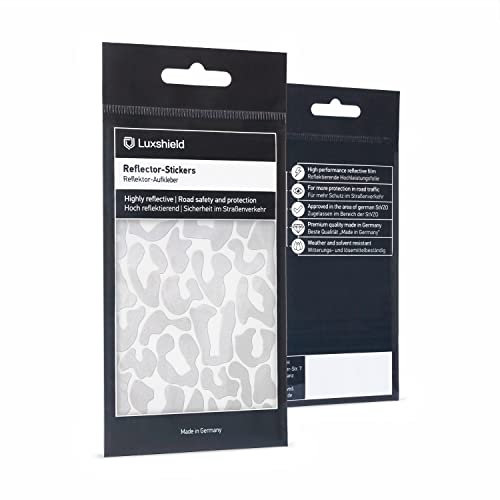 Luxshield Reflektoren Sticker Set - Leopard - 6 Bogen - für Fahrrad Roller Kinderwagen - Reflektoren Fahrrad - Reflektoren Kinder