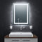 BR Bringer LED Badspiegel - 60x80 cm - Badezimmerspiegel mit Beleuchtung und Anti-Beschlag Funktion - Dimmbar, Energiesparend, 3 Lichtfarben, Touch-Schalter und Speicherfunktion (Modell: BRS102)
