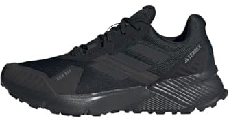 adidas Men's Terrex Soulstride RAIN.RDY Trail Running Shoes, Carbon Black/Carbon/Grey SIX, 8 UK