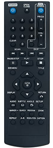 COV33662806 Remote Commander Replacement Compatible with LG DVD Player DP132H DP132HE DGK777 DGK778 DK785 DN898 DP520H DP522H DP521H DP527H DP540H DP542H DVX276 DVX640H DVX642H DVX692H DVX647KH