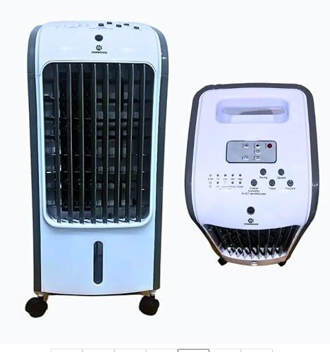 Bargain House – Evaporative Air Cooler – Remote Control – 4L Detachable Water Tank – 2 Ice Packs – 7.5 hour Timer - Portable – Humidifier & Swing Function – Suitable for Home, Kitchen, Bedroom Office