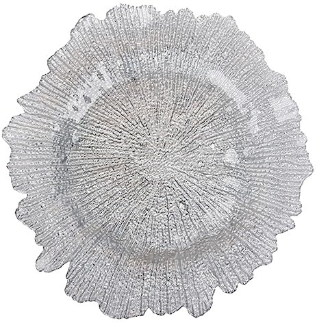 RORPOIR Bandeja De Frutas De Vidrio Textura De De Plato Creativo Para Snacks Para Decoración De Hogar y Oficina Plateado