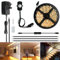 Sensky 19.7ft/6m Motion Activated LED Strip Light Kit Flexible LED Strip Motion Sensor for Bedroom, Under Cabinet, Under Bed, Pantry, Kitchen, Stairway, Closet(Warm White 3000-3500K)