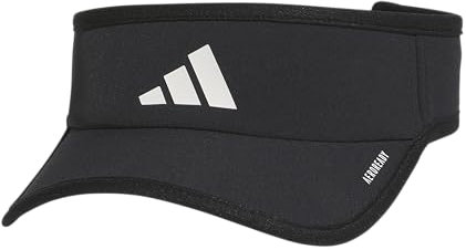 adidas Men's Superlite Adjustable Fit Sport Performance Visor, Black/White/3.0, One Size, black/white/3.0, One Size