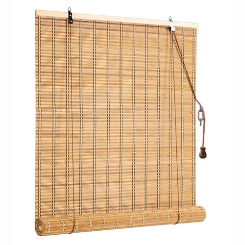 tow000ack Tapparella Avvolgibile in Bambù Naturale Tenda a Rullo Oscurante,Cortina de Protezione Solare e della Privacy per Porte e Finestre,con Accessori,Personalizzabile,Largh x Lungh (160x180cm)