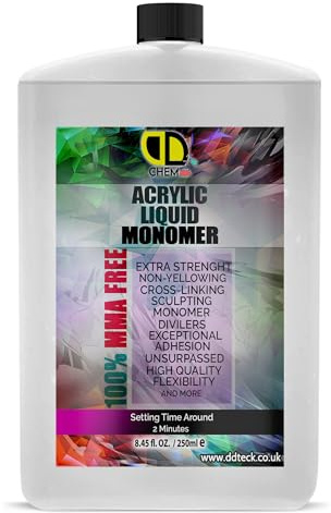 Acrylic Liquid Monomer 250ml Postal – Professional Salon Quality, MMA-Free, Non-Yellowing, Strong Adhesion, Flexible Formula for Acrylic Nails, Extensions & Nail Art