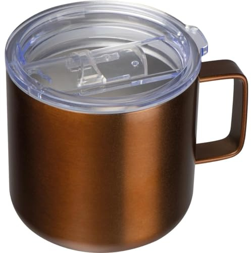 Doppelwandige Vakuum Edelstahltasse transparentem Deckel / Farbe: roségold