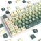Guffercty Kred XDA Profile Keycaps PBT ISO Keycaps for Mechanical Keyboard 60% 65% 75% 96% Light Green (Pack of 133)
