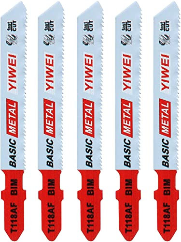 XYWHPGV Jig Saw Blades Set for Metal T Shank 3 Length 1.2mm Pitch T118AF Bi-Metal Cutting Stainless Steel Aluminum 5pcs(fa27e 7dbb9 54969 5d2b9 8abd6 f7736