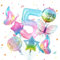 5 Schmetterling Geburtstag Deko Mädchen,8pcs Bunt Schmetterlinge Folienballon 5，Zahlen Luftballon 5 Jahre Geburtstagsdeko für 5. Geburtstag Mädchen Deko