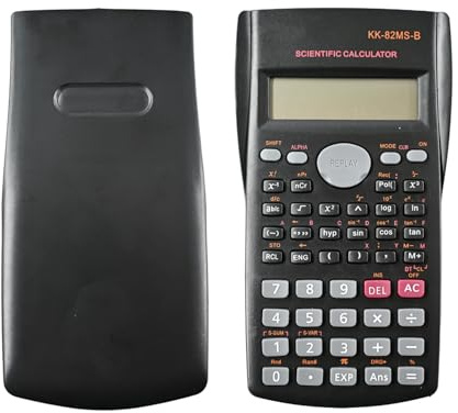 KK-82MS-B Tragbarer wissenschaftlicher Taschenrechner (schwarz) | Mit 240 Funktionen, zweizeiligem Display und schneller Reaktion – ideal für Büro und Studium